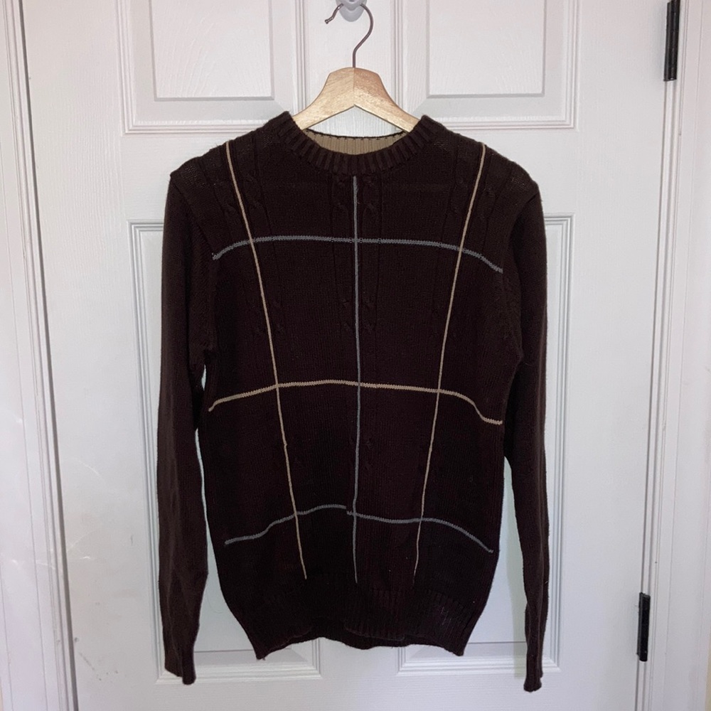 brown oscar de la renta sweater